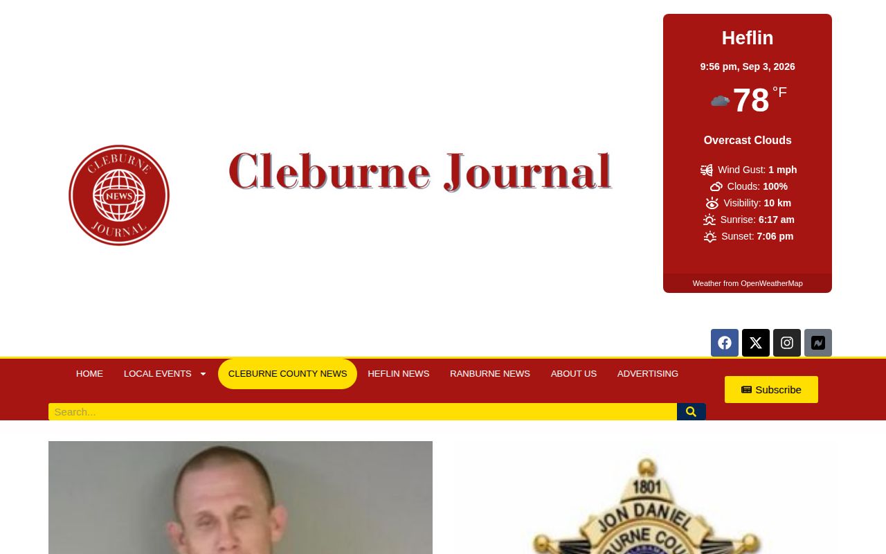 Cleburne Journal county news section used to locate selected local arrest reporting