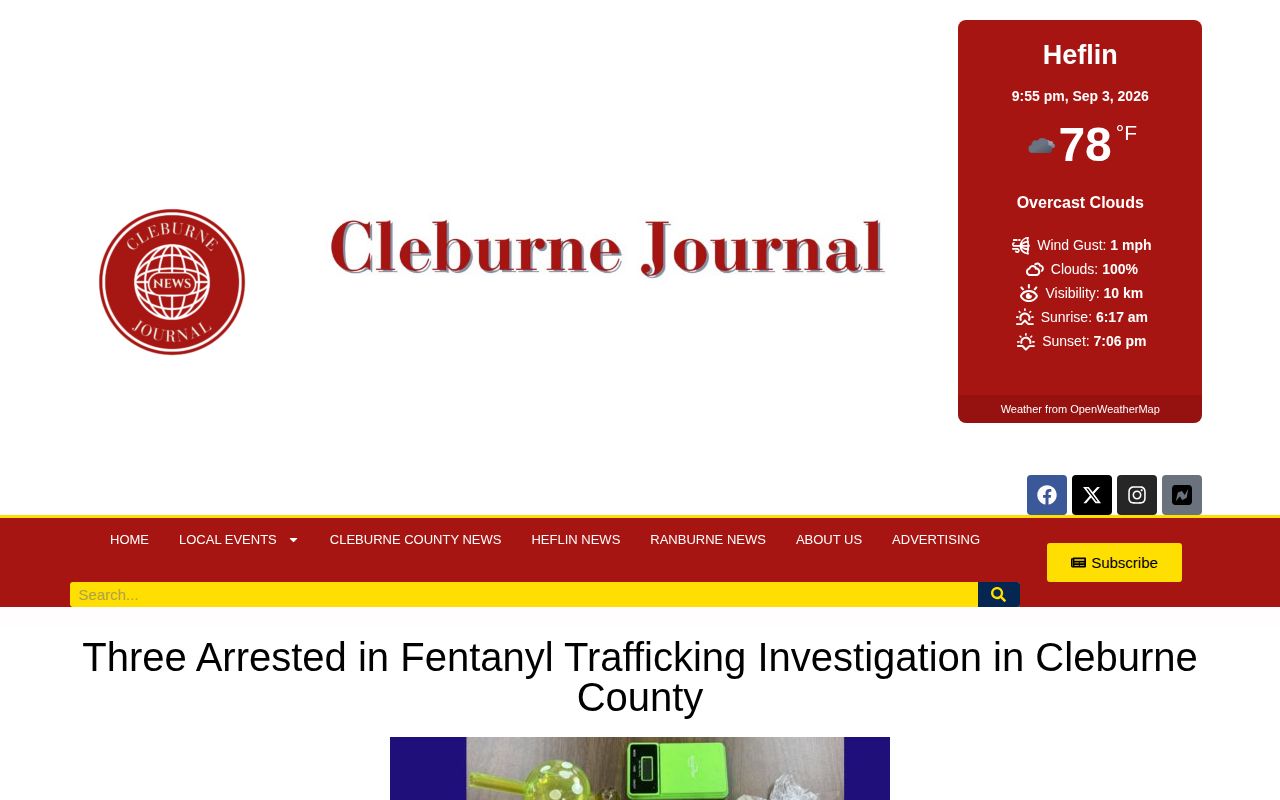 Cleburne Journal report about a joint-agency fentanyl trafficking investigation